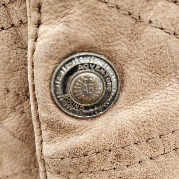 Vintage Wilson Adventure Bound Brown Leather Jacket Coat Bomber Aviator Large L - Picture 6 of 12